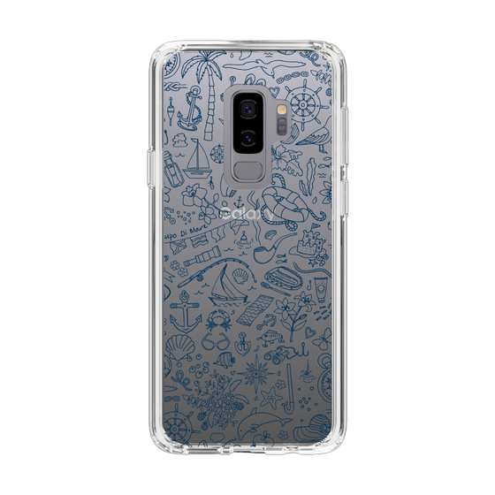 Slim Protection Case［ SINA COVA - Marine Line Art - Navy ］