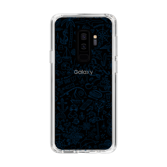 Slim Protection Case［ SINA COVA - Marine Line Art - Navy ］
