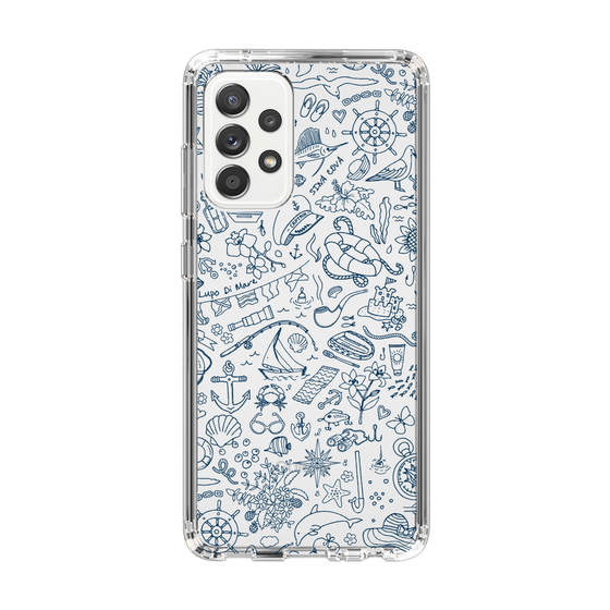 Slim Protection Case［ SINA COVA - Marine Line Art - Navy ］