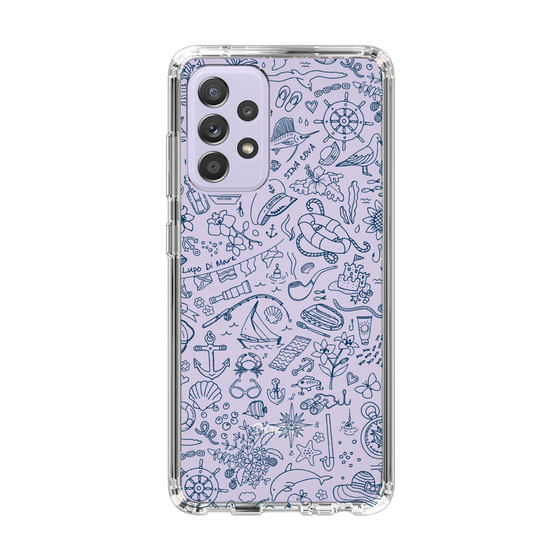 Slim Protection Case［ SINA COVA - Marine Line Art - Navy ］