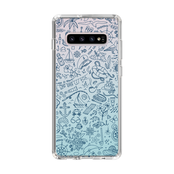 Slim Protection Case［ SINA COVA - Marine Line Art - Navy ］