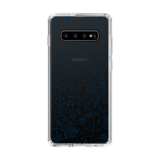 Slim Protection Case［ SINA COVA - Marine Line Art - Navy ］
