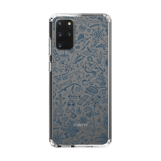 Slim Protection Case［ SINA COVA - Marine Line Art - Navy ］