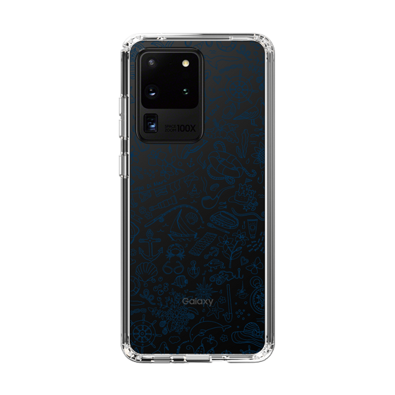 Slim Protection Case［ SINA COVA - Marine Line Art - Navy ］