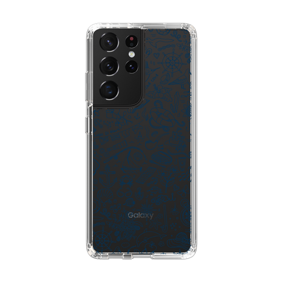 Slim Protection Case［ SINA COVA - Marine Line Art - Navy ］