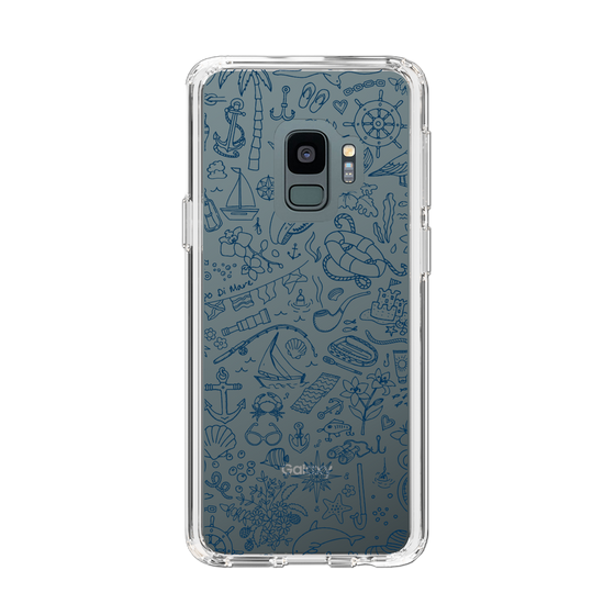 Slim Protection Case［ SINA COVA - Marine Line Art - Navy ］