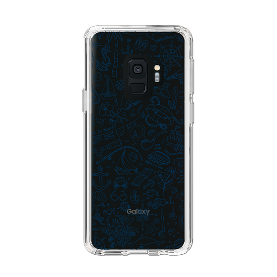 Slim Protection Case［ SINA COVA - Marine Line Art - Navy ］