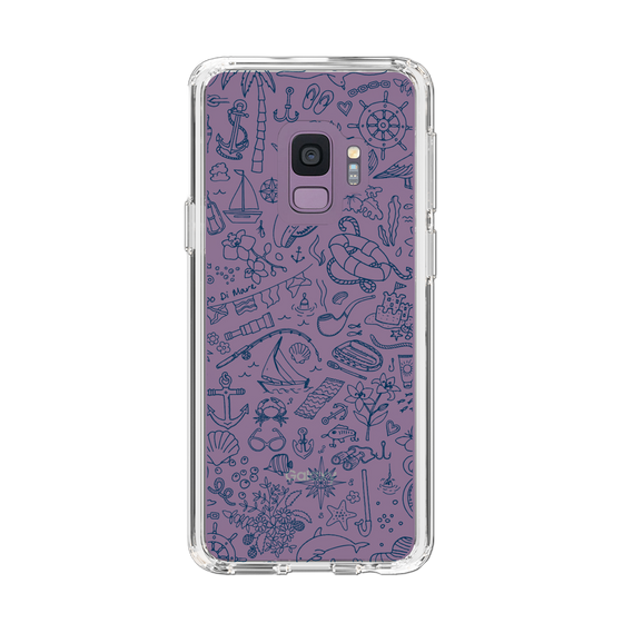Slim Protection Case［ SINA COVA - Marine Line Art - Navy ］