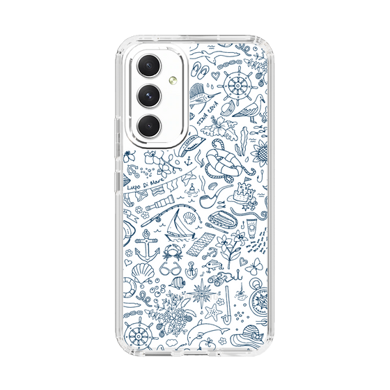 Slim Protection Case［ SINA COVA - Marine Line Art - Navy ］