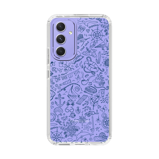 Slim Protection Case［ SINA COVA - Marine Line Art - Navy ］