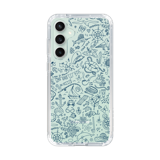 Slim Protection Case［ SINA COVA - Marine Line Art - Navy ］
