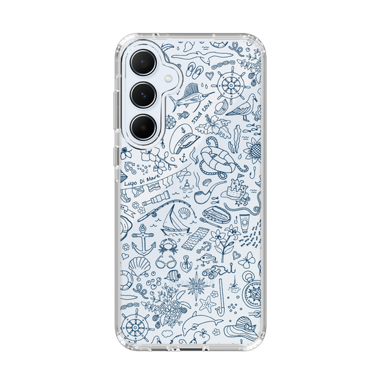 Slim Protection Case［ SINA COVA - Marine Line Art - Navy ］