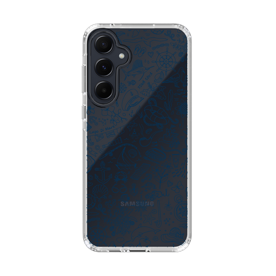 Slim Protection Case［ SINA COVA - Marine Line Art - Navy ］