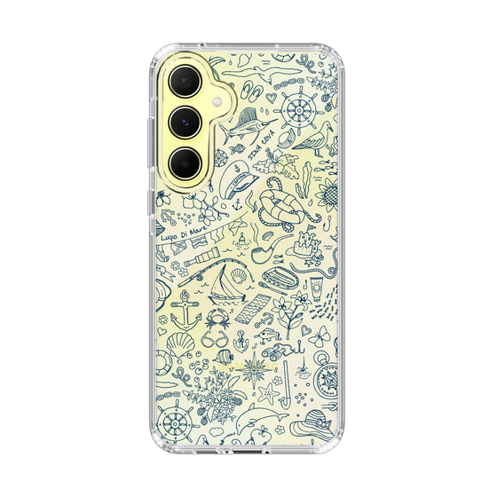 Slim Protection Case［ SINA COVA - Marine Line Art - Navy ］