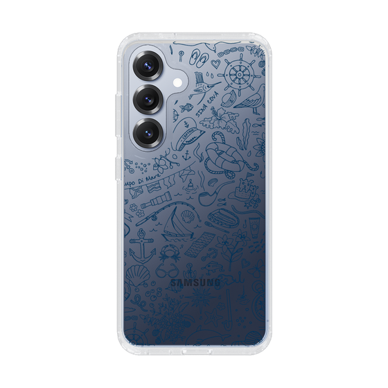 Slim Protection Case［ SINA COVA - Marine Line Art - Navy ］