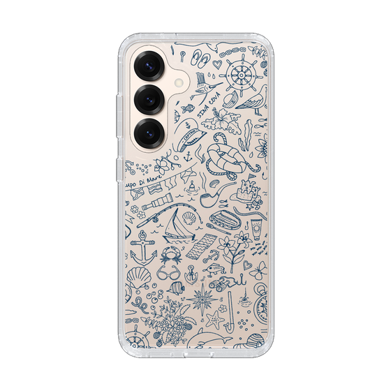 Slim Protection Case［ SINA COVA - Marine Line Art - Navy ］