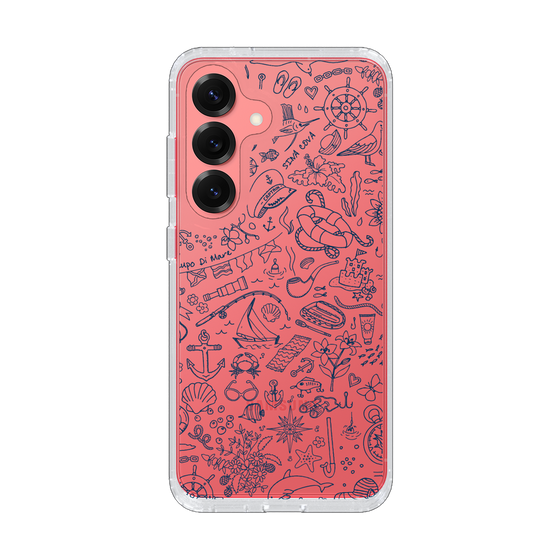 Slim Protection Case［ SINA COVA - Marine Line Art - Navy ］