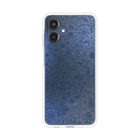 Slim Protection Case［ SINA COVA - Marine Line Art - Navy ］