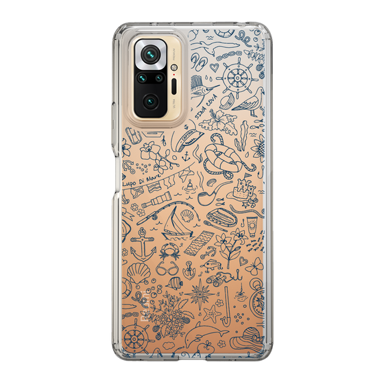 Slim Protection Case［ SINA COVA - Marine Line Art - Navy ］