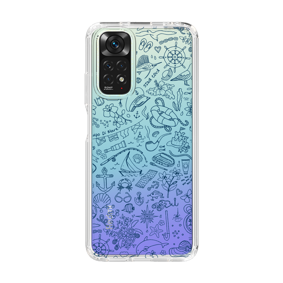 Slim Protection Case［ SINA COVA - Marine Line Art - Navy ］