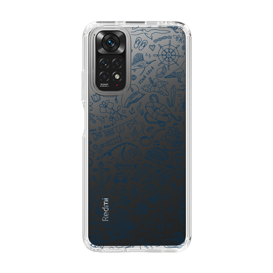 Slim Protection Case［ SINA COVA - Marine Line Art - Navy ］