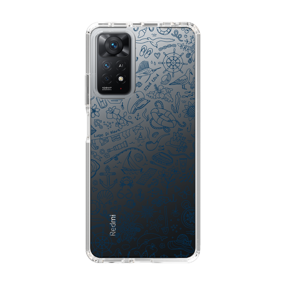 Slim Protection Case［ SINA COVA - Marine Line Art - Navy ］