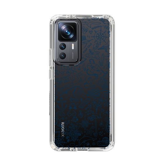 Slim Protection Case［ SINA COVA - Marine Line Art - Navy ］