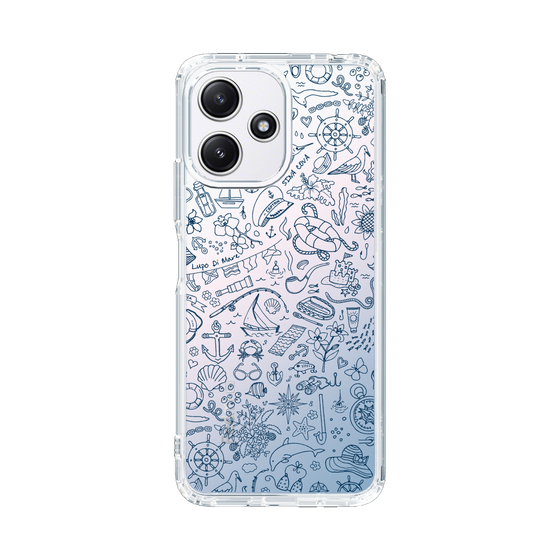 Slim Protection Case［ SINA COVA - Marine Line Art - Navy ］