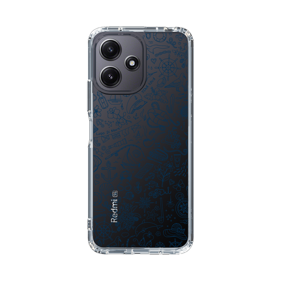 Slim Protection Case［ SINA COVA - Marine Line Art - Navy ］
