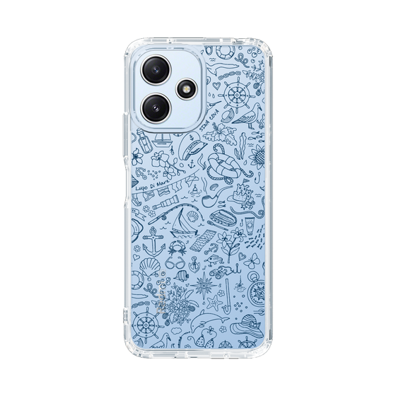 Slim Protection Case［ SINA COVA - Marine Line Art - Navy ］