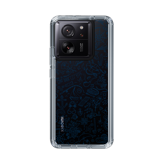 Slim Protection Case［ SINA COVA - Marine Line Art - Navy ］