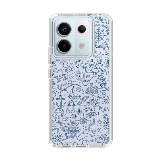 Slim Protection Case［ SINA COVA - Marine Line Art - Navy ］