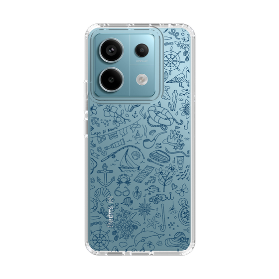 Slim Protection Case［ SINA COVA - Marine Line Art - Navy ］
