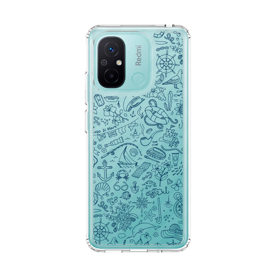 Slim Protection Case［ SINA COVA - Marine Line Art - Navy ］