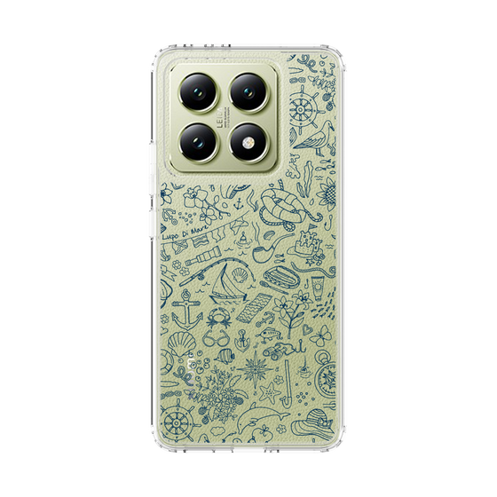 Slim Protection Case［ SINA COVA - Marine Line Art - Navy ］
