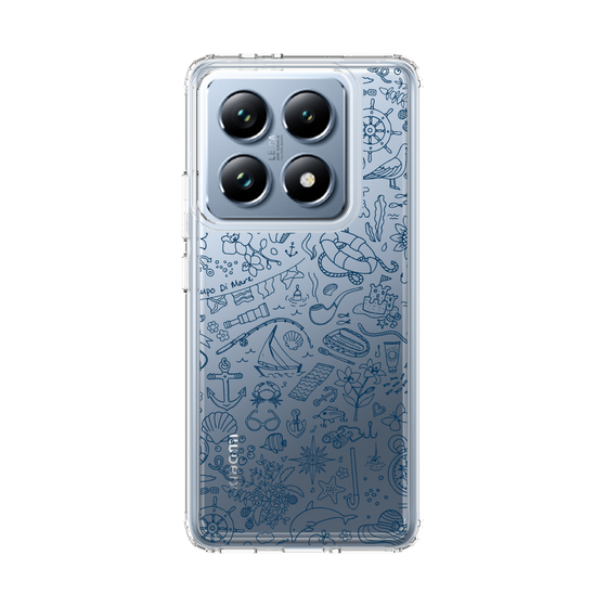 Slim Protection Case［ SINA COVA - Marine Line Art - Navy ］