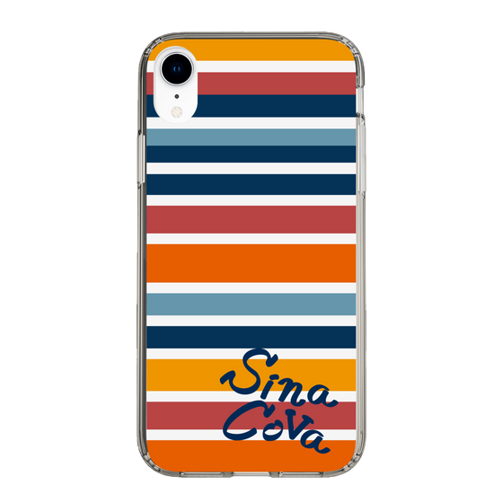 Slim Protection Case［ SINA COVA - Border Stripes - Multicolor ］