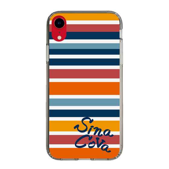 Slim Protection Case［ SINA COVA - Border Stripes - Multicolor ］