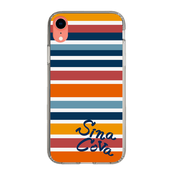 Slim Protection Case［ SINA COVA - Border Stripes - Multicolor ］