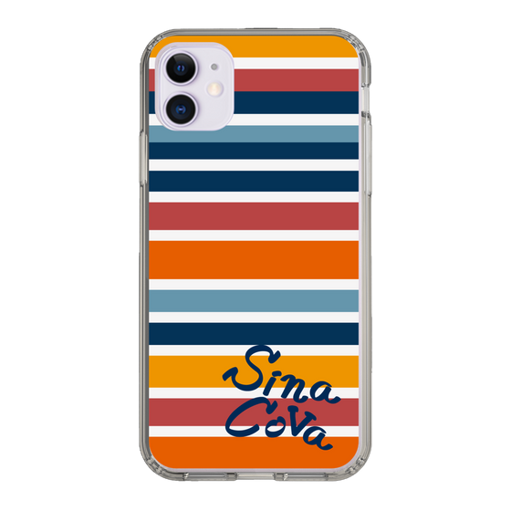 Slim Protection Case［ SINA COVA - Border Stripes - Multicolor ］