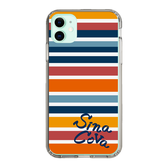 Slim Protection Case［ SINA COVA - Border Stripes - Multicolor ］