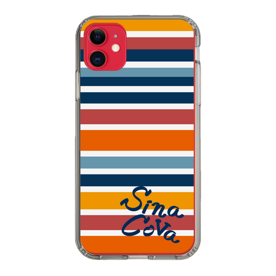 Slim Protection Case［ SINA COVA - Border Stripes - Multicolor ］