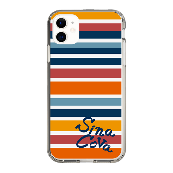 Slim Protection Case［ SINA COVA - Border Stripes - Multicolor ］
