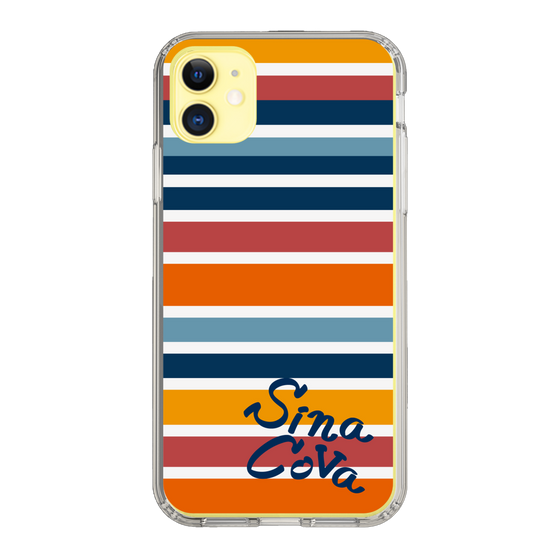 Slim Protection Case［ SINA COVA - Border Stripes - Multicolor ］