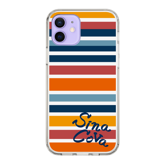 Slim Protection Case［ SINA COVA - Border Stripes - Multicolor ］