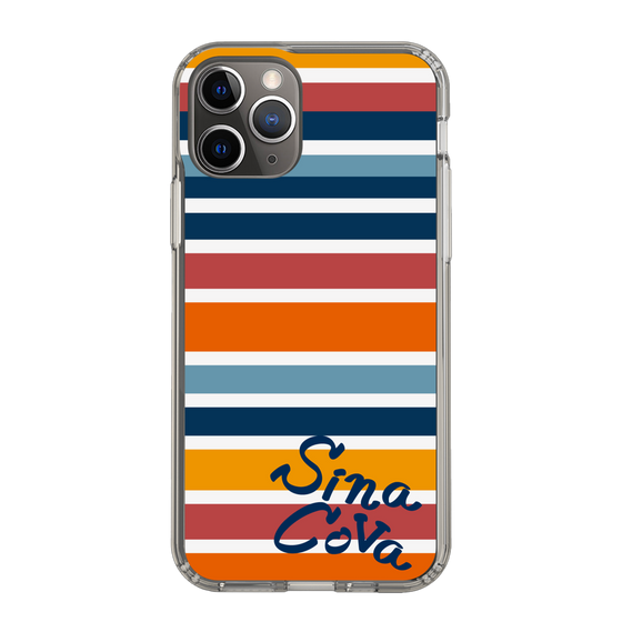 Slim Protection Case［ SINA COVA - Border Stripes - Multicolor ］