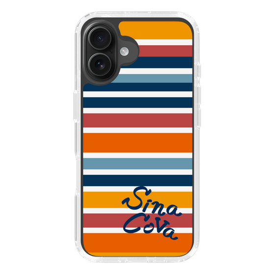 Slim Protection Case［ SINA COVA - Border Stripes - Multicolor ］