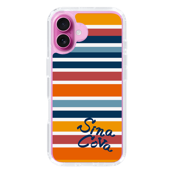 Slim Protection Case［ SINA COVA - Border Stripes - Multicolor ］
