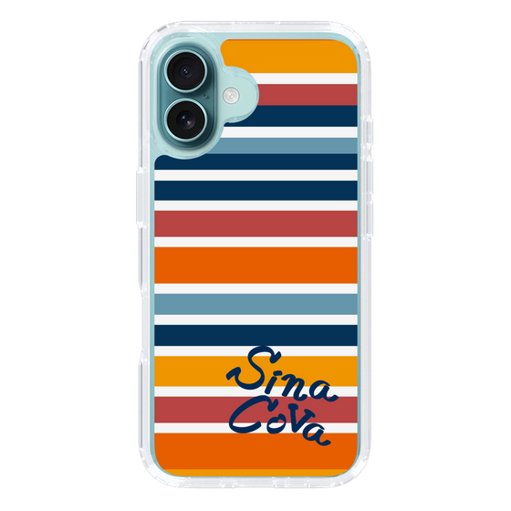 Slim Protection Case［ SINA COVA - Border Stripes - Multicolor ］