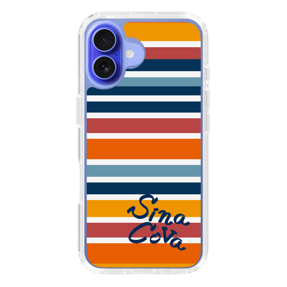 Slim Protection Case［ SINA COVA - Border Stripes - Multicolor ］